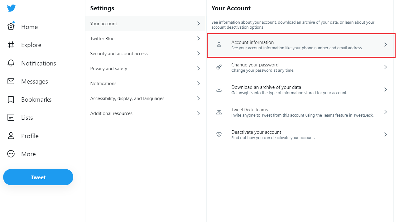 How to change twitter username