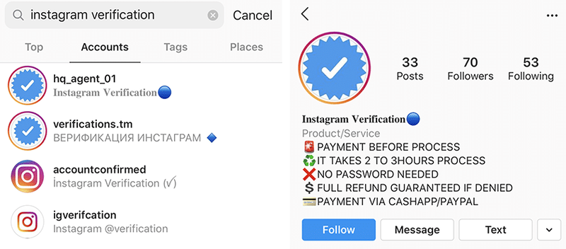 Get verified on Instagram