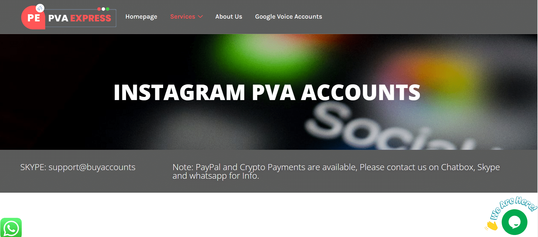 buy Instagram PVA accounts in bulk