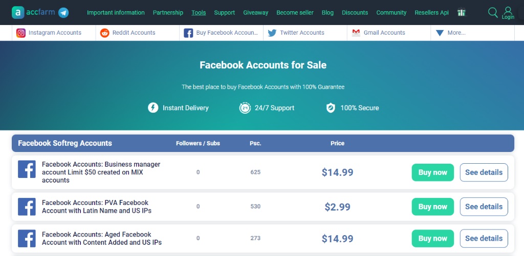 buy facebook profile